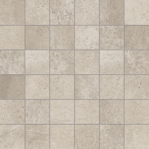 Grès cérame effet béton beige, Mosaico 30x30 cm - Entropia, Dom Ceramiche