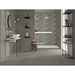 Grès cérame effet ciment décoré sur fond gris-beige, 30x60 cm, Multi Dekor Greige - Uptown, Dom Ceramiche