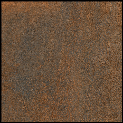 Grès cérame effet métal oxydé cuivre, Cuivre 60x60 cm - Oxidart , Ceramica Sant'Agostino