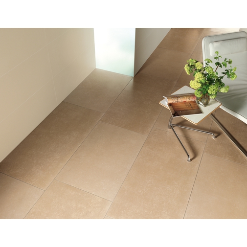 Grès cérame effet pierre faible épaisseur 3,5 mm, Brun caramel 100x100 cm - Buxy, Kerlite