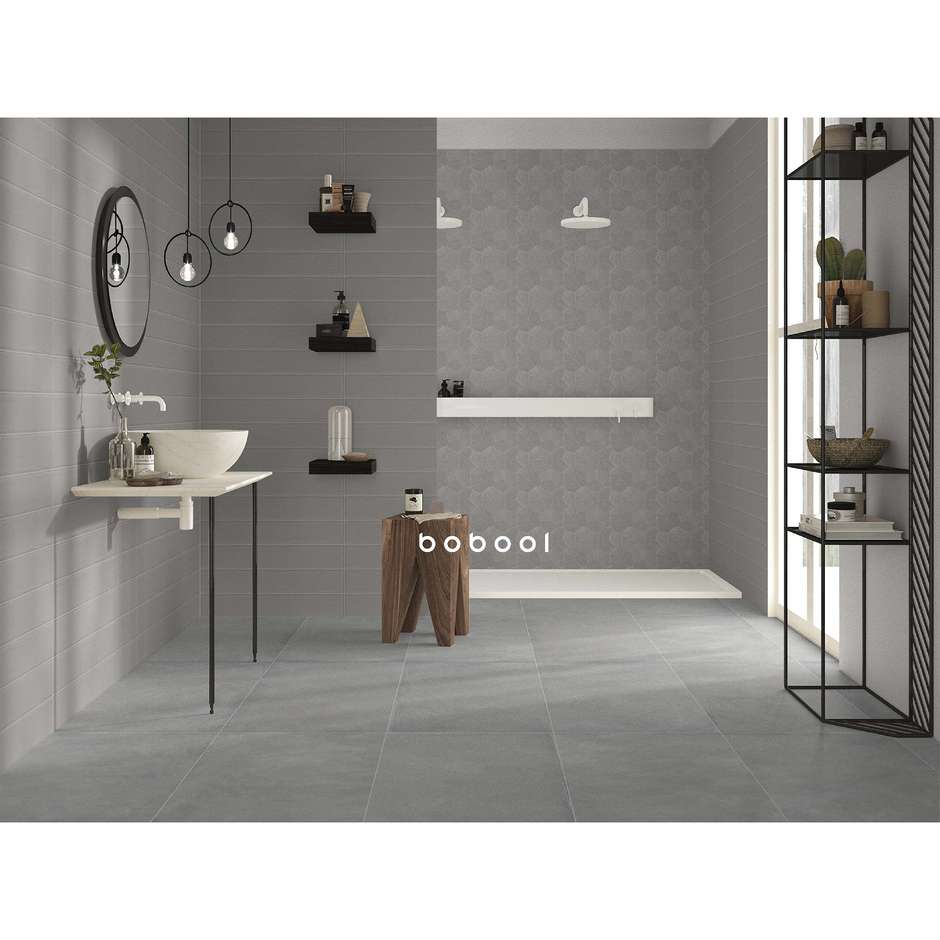 Grès cérame effet résine, 24,7x28,5 cm, gris Mosaic Turtle Ash - Comfort R, Dom Ceramiche