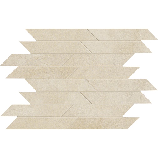 Grès cérame effet résine, 29,7x36,5 cm, Mosaic Oblique Beige - Comfort R, Dom Ceramiche