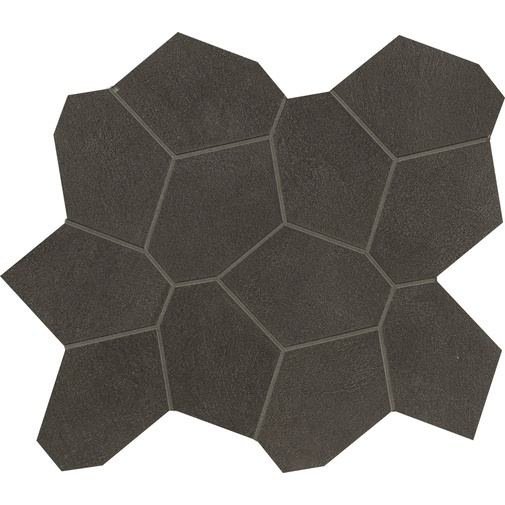Grès cérame effet résine foncé, 24,7x28,5 cm, Mosaic Turtle Smoke - Comfort R, Dom Ceramiche