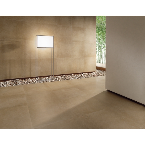 Grès cérame fin effet pierre 3,5 mm, Caramel brun moyen 100x300 cm - Buxy, Kerlite
