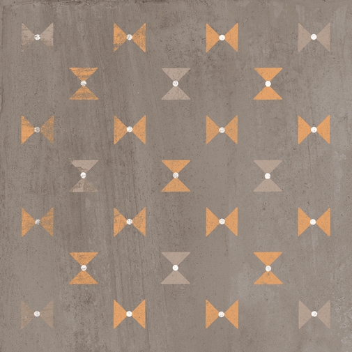 Grès effet argile avec décorations contemporaines, Patchwork Brown 20x20 - Ritual, Ceramica Sant'Agostino