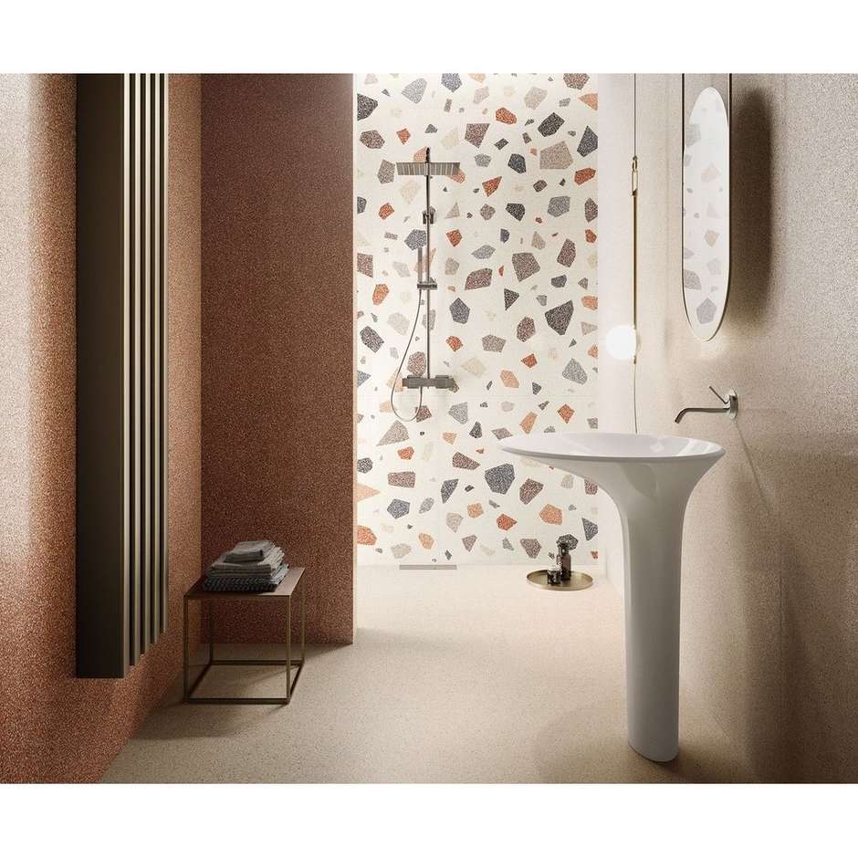 Grès effet grain de marbre poli Light 90x90 - Newdecò, Ceramica Sant'Agostino