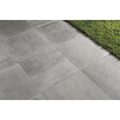 Grès extérieur antidérapant effet béton Grigio 60x60 Entropia, Dom Ceramiche