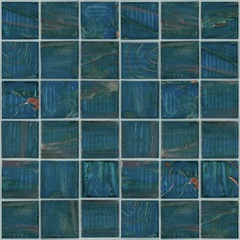 Grünes Glaspastenmosaik 50,49 Fliesen 5x5 cm mit Montageset - Gemme, Bisazza