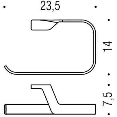 Handtuchhalter mit offenem Chromring - Alizè, Colombo Design