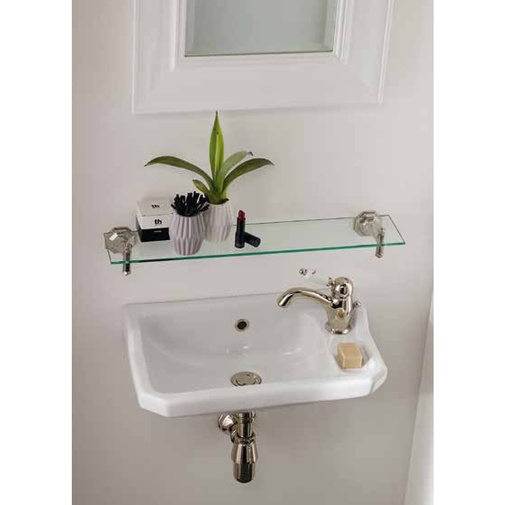 Handwaschbecken im klassischen Stil aus weißer Keramik 50 cm - Romana, Sbordoni