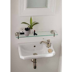 Handwaschbecken im klassischen Stil aus weißer Keramik 50 cm - Romana, Sbordoni