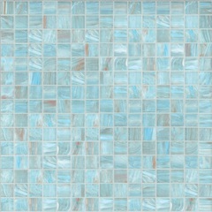 Hellblaues Glaspastenmosaik 20.87 mit Einbausatz - Gemme, Bisazza