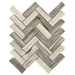 Herringbone mosaic for floor and wall in recycled glass paste Autumn 32,5x28 cm - Chevron, Boxer