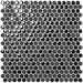 Hexagonal mosaic small recycled glass paste tiles, 29,5x29 cm Black Pol - Hexagon, Boxer
