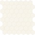 Hexagonal wall mosaic, Milk 30x30 cm - Smooth, Dom Ceramiche