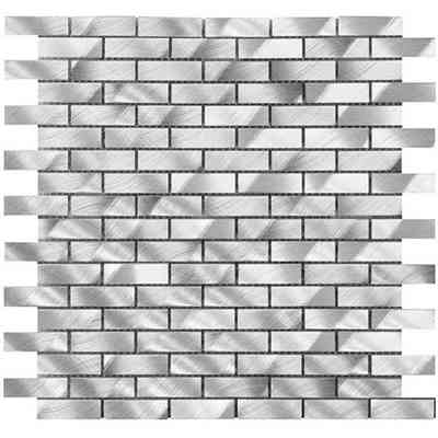 Hi-Tech-Mosaik aus gebürstetem Aluminium mit Wandeffekt, 30,5 x 30,5 cm - Alushade, Boxer