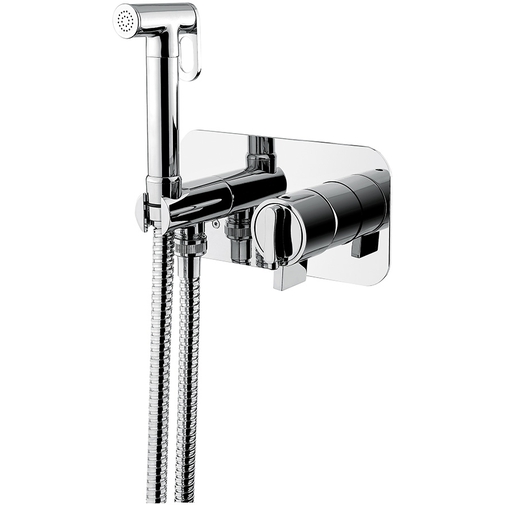 Hydrobrosse murale thermostatique avec mitigeur et plaque chromée - Kobuk, Bugnatese