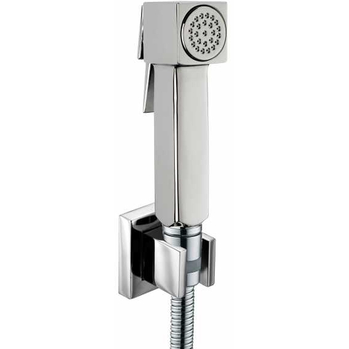 Hygienische Handbrause mit quadratischem Druckknopf und Halterung - Cube, Bossini