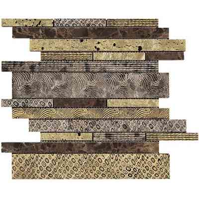 Irregular decorated wall mosaic, brown, Emperador 30x30 cm for wall tiles - Multi Patchwork, Boxer