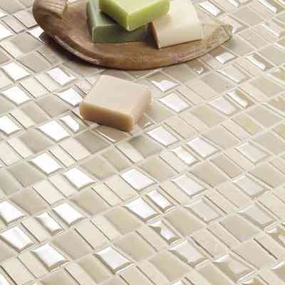 Irregular mosaic in ceramic, marble and slate for wall tiles in Almond color 29.5x32.2 cm - Kiel, Boxer