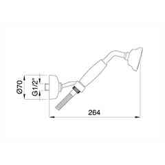 Kit Duplex Pommeau de Douche Classic Chrome Bugnatese Taps