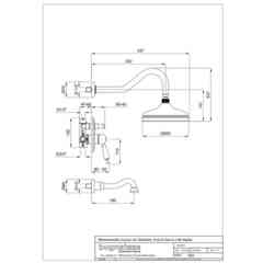 Kit vasca incasso con bocca erogazione, soffione, mix c/deviatore Oxford 6369 Bugnatese