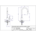 Kitchen sink mixer with pull-out high neck shower - Kobuk, Rubinetteria Bugnatese
