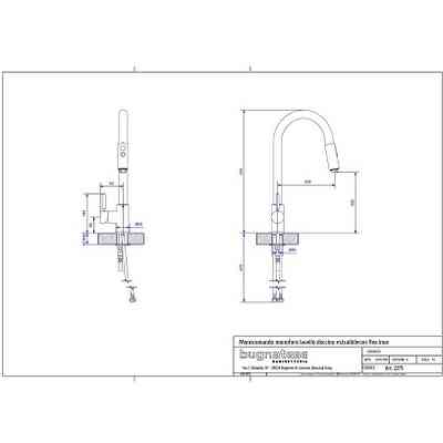 Kitchen sink mixer with pull-out shower with flow selector - Kobuk, Bugnatese