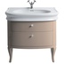 LA11 retro style washbasin cabinet in glossy dove gray color - Lante, Simas