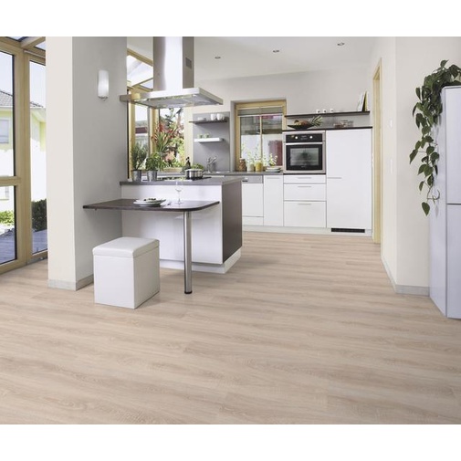 Laminatboden in Holzoptik 8 mm stark, beige 138,3x19,3 cm - Rialta Eiche, Ambientis
