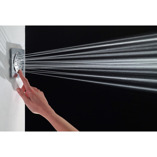 Lateral shower head, adjustable 10 cm, built-in square support - Tondo Reg, Bossini