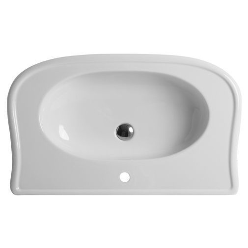 Lavabo a consolle sospesa o su mobile LAM90 in ceramica bianca 90 cm - Lante, Simas