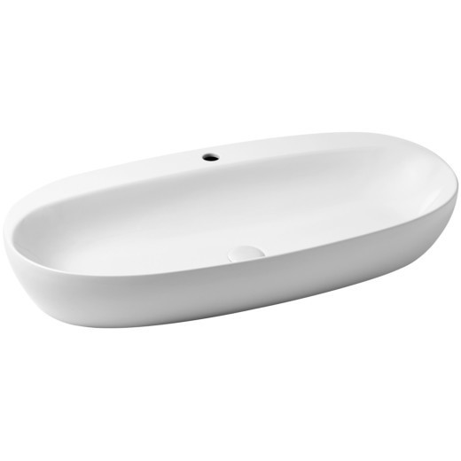 Elegance Circle Azzurra Ceramica Lavabo appoggio ovale monoforo 90 cm