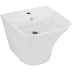 Lavabo con colonna a muro 56x48cm Aria Jaquar Bianco con fissaggi