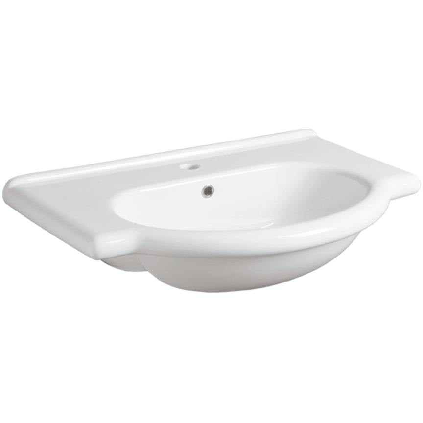 Lavabo console de style classique en céramique blanche 78 cm - Sanremo, Simas