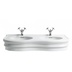 Lavabo console style rétro en céramique blanche 120 cm - Lante, Simas