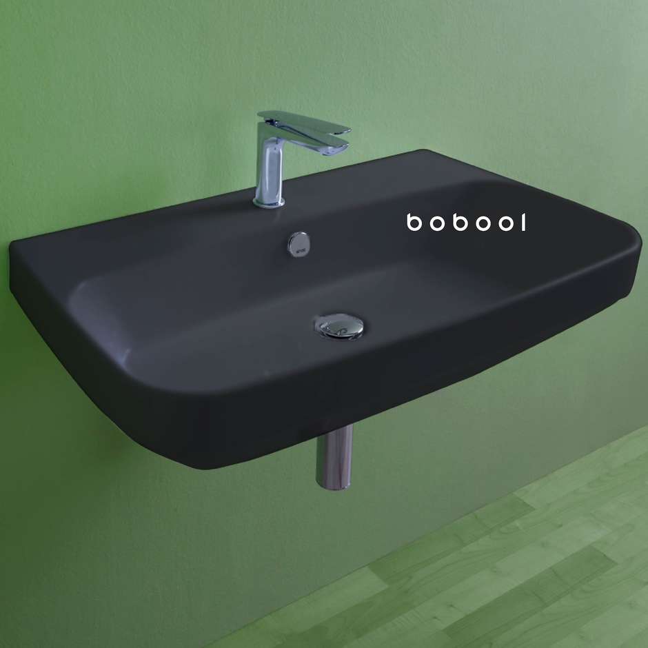 Lavabo da appoggio o sospeso antracite opaco 80 cm - Baden Baden, Simas