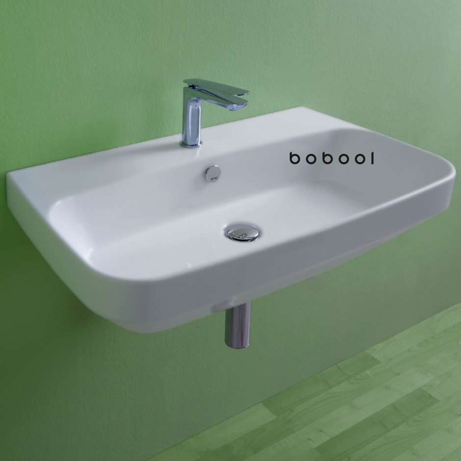 Lavabo da appoggio o sospeso bianco opaco 80 cm - Baden Baden, Simas