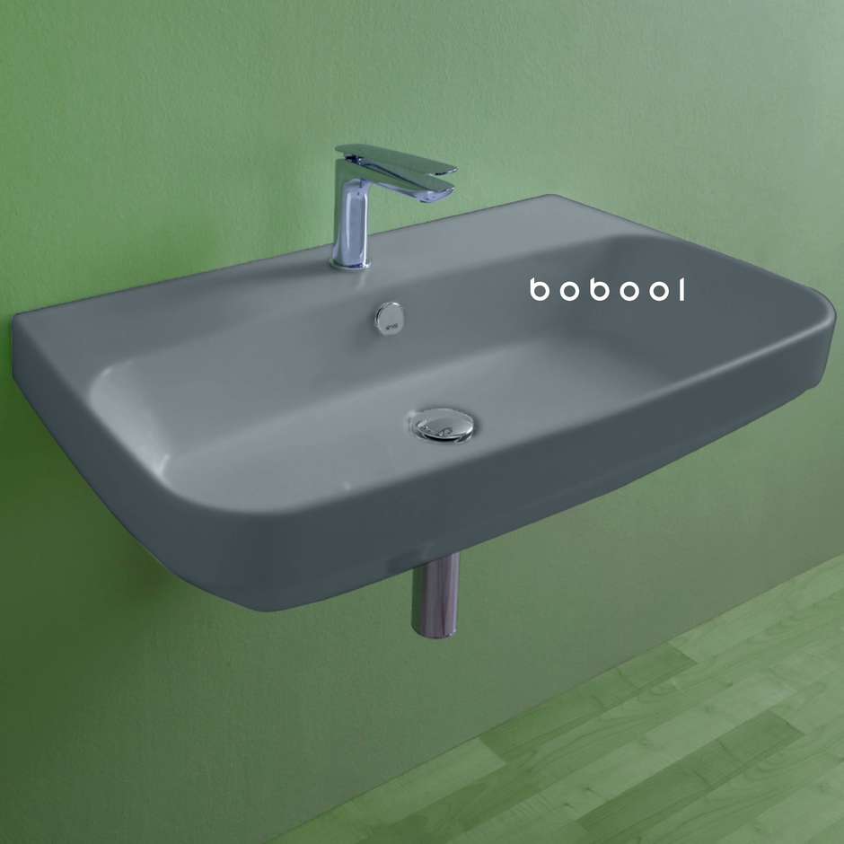 Lavabo da appoggio o sospeso cemento opaco 80 cm - Baden Baden, Simas