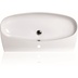 Lavabo da appoggio o sospeso in ceramica, bianco lucido 100x52xh16 cm - Vignoni, Simas