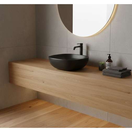 Lavabo d'appoggio quadrato 42x42cm JDS Jaquar Nero Opaco