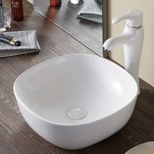 Lavabo d'appoggio quadrato 42x42cm Lavabi JDS Jaquar Bianco Opaco