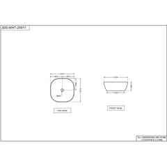 Lavabo d'appoggio quadrato 42x42cm Lavabi JDS Jaquar Bianco