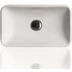 Lavabo d'appoggio rettangolare in ceramica bianca 50 cm - Flow, Simas