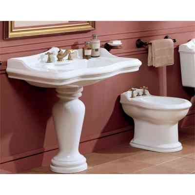 Lavabo monoforo ceramica bianca stile classico cm 110 - Jubileaum, Azzurra Ceramica