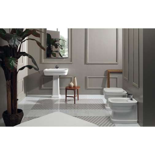 Lavabo monoforo EVO11 bianco, su colonna o sospeso Evolution Simas