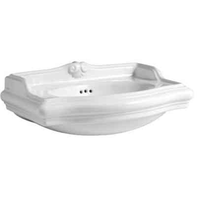 Lavabo monoforo in ceramica bianca stile classico 50 cm - Jubileaum, Azzurra Ceramica