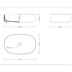 Lavabo ovale da appoggio in ceramica 55X35 - Cognac COL003 di Artceram