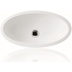 Lavabo ovale da appoggio moderno in ceramica bianca 63x33 cm - LFT, Simas