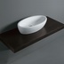 Lavabo ovale da appoggio moderno in ceramica bianca 63x33 cm - LFT, Simas